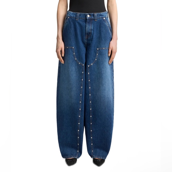 7 FOR ALL MANKIND Women's Blue Wide-Leg Jeans Sz. 23 - Picture 3 of 11